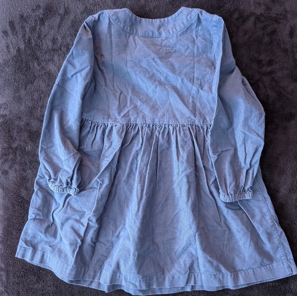 Hanna Andersson Girls Crochet Bow Corduroy Button Long Sleeve Cotton Dress - Picture 6 of 10